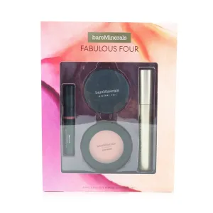 BareMinerals Fabulous Four Full Size Makeup Essentials Set (1x Mineral Veil Finishing Powder. 1x Blush. 1x Lipstick. 1x Mascara)  4pcs