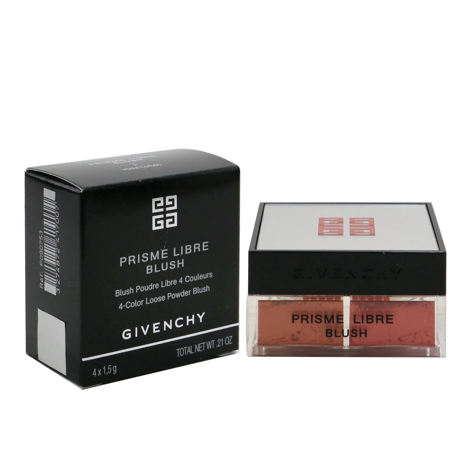 Givenchy Prisme Libre Blush 4 Color Loose Powder Blush - # 5 Popeline Violine (Pinkish Plum)  4x1.5g/0.0525oz